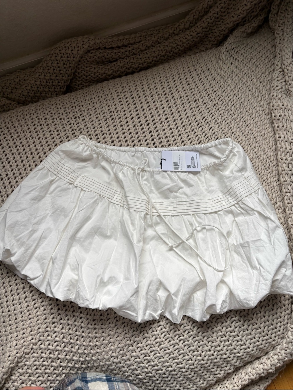 Princess Polly Ivory Bubble Hem Skirt